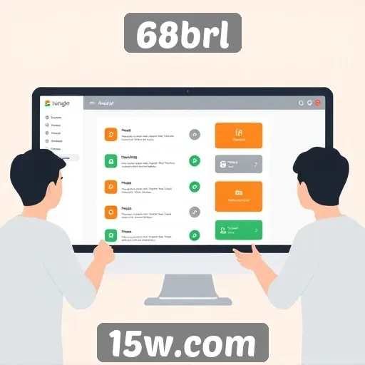 Interface do usuário do 68brl é intuitiva e amigável